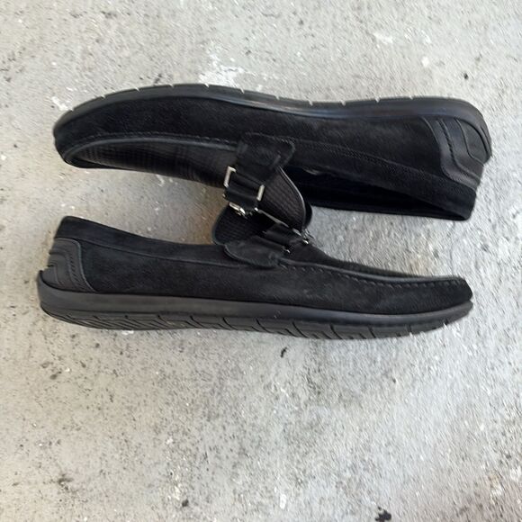 Versace leather n suede slip on main image 4